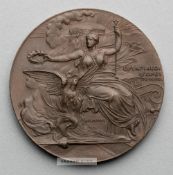 Athens 1896 Olympic Games participant's medal, designed by N Lytras, struck by Honto-Poulus, bronze,