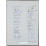 ENGLAND TO SOUTH AFRICA 1994 RUGBY UNION OFFICIAL AUTOGRAPH TEAM SHEET In 1994 Nelson Mandela had