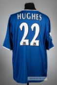 Richard Hughes blue Portsmouth no.22 home jersey, season 2004-05, Pompey Sport, short-sleeved with