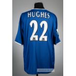 Richard Hughes blue Portsmouth no.22 home jersey, season 2004-05, Pompey Sport, short-sleeved with