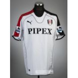 Wayne Bridge white Fulham no.31 home jersey, season 2005-06, Puma, short-sleeved with BARCLAYS