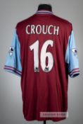 Peter Crouch claret and blue Aston Villa no.16 home jersey, season 2002-03, Diadora, short-sleeved