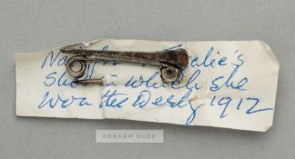 A nail from the shoe of the filly Tagalie when she won the Epsom Derby 5th June 1912, the nail
