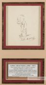 Arthur Alfred Mailey (Australian, 1886-1967) signed self portrait cricket caricature, circa 1948,