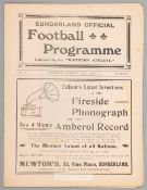 Sunderland v Chelsea programme 30th October 1909, F.L. Division One fixture