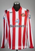 Kieran Richardson signed red and white striped Sunderland AFC no.10 home jersey, season 2008-09,