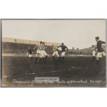 Woolwich Arsenal v Bristol Rovers cup tie at Plumstead, 23rd February 1907,  featuring match action,