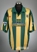 Andy Johnson signed green and yellow West Bromwich Albion no.10 away jersey, season 2001-02, The
