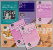 Collection of Wimbledon tennis programmes, dating from 1960's onwards,  comprising Wimbledon