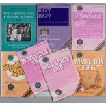 Collection of Wimbledon tennis programmes, dating from 1960's onwards,  comprising Wimbledon