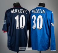Two Portsmouth football jerseys, comprising Alexey Smertin signed blue no.30 jersey, season 2003-04,