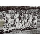 Celtic 1967 Lisbon Lions signed photo, shows the team photo prior to ko in the European Cup Final