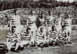 Celtic 1967 Lisbon Lions signed photo, shows the team photo prior to ko in the European Cup Final