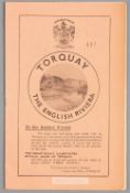 Torquay United v Gillingham programme 18th December 1937, F.L. Division Three South fixture