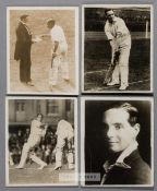 A collection of 38 miniature period published photographs of Herbert Sutcliffe, sold together with