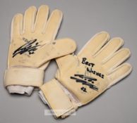 A group of four pairs of Chelsea goalkeepers' gloves, comprising: Ross Turnbull signed Puma