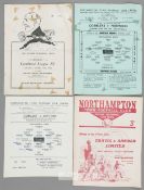 A collection of Northampton Town programmes dating between 1954 and 1957, comprising 73 homes, a