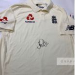 England's Joe Root signed replica England Test Match cricket shirt, also includes signed 8 by