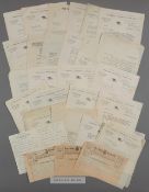 An archive of Herbert Chapman Arsenal FC correspondence relating to the attempt to sign a player