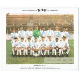 Extremely rare Leeds United squad signed Ty-phoo tea 2nd series photo card, lovely neat, bold
