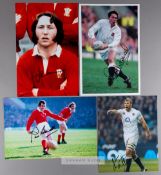 International rugby stars and legends signed photographs, signatures including C Robshaw, R