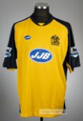 Nathan Ellington yellow and black Wigan Athletic no.9 away jersey, season 2005-06, JJB, short-