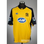 Nathan Ellington yellow and black Wigan Athletic no.9 away jersey, season 2005-06, JJB, short-