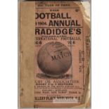 The Football Annual 1903-04, edited by Charles W. Alcock, published by Merritt & Hatcher Ltd.,