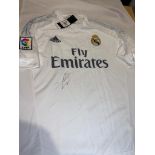 Gareth Bale signed white Real Madrid replica home jersey, Adidas, short-sleeved with club crest