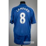 Frank Lampard blue Chelsea no.8 home jersey, season 2006-07, Adidas, player issued short-sleeved