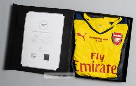 Gedion Zelalem match worn yellow and blue Arsenal New York Cup no.35 jersey v New York Red Bulls,