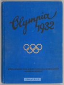 Olympic Games 1932 Los Angeles German book with complete set of stickers issued by Reemtsma