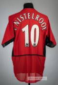 Ruud van Nistelroy red Manchester United no.10 home jersey, season 2002-03, Mike, short-sleeved with