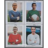 Set of 24 facsimile signed Typhoo Tea famous football player profile collector's cards, comprising