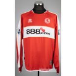 Mark Viduka signed red Middlesbrough no.9 home jersey, season 2006-07, Errea, long-sleeved with