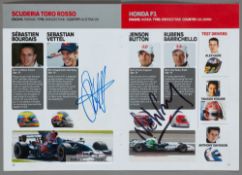 Signed Formula One testing spotter's guide of Silverstone, 24th, 25th & 26th June 2008, 16-page