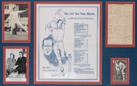 James Charles Laker "The All Ten Test Match" England v Australia 1956 cricket display, comprising