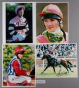 Collection of signed photographs of top flat jockey's and trainers, including Eddery (3), Dettori (