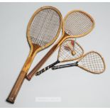 Champion Driva tennis racquet by Williams & Sons of Paris, circa 1910, excellent condition with no