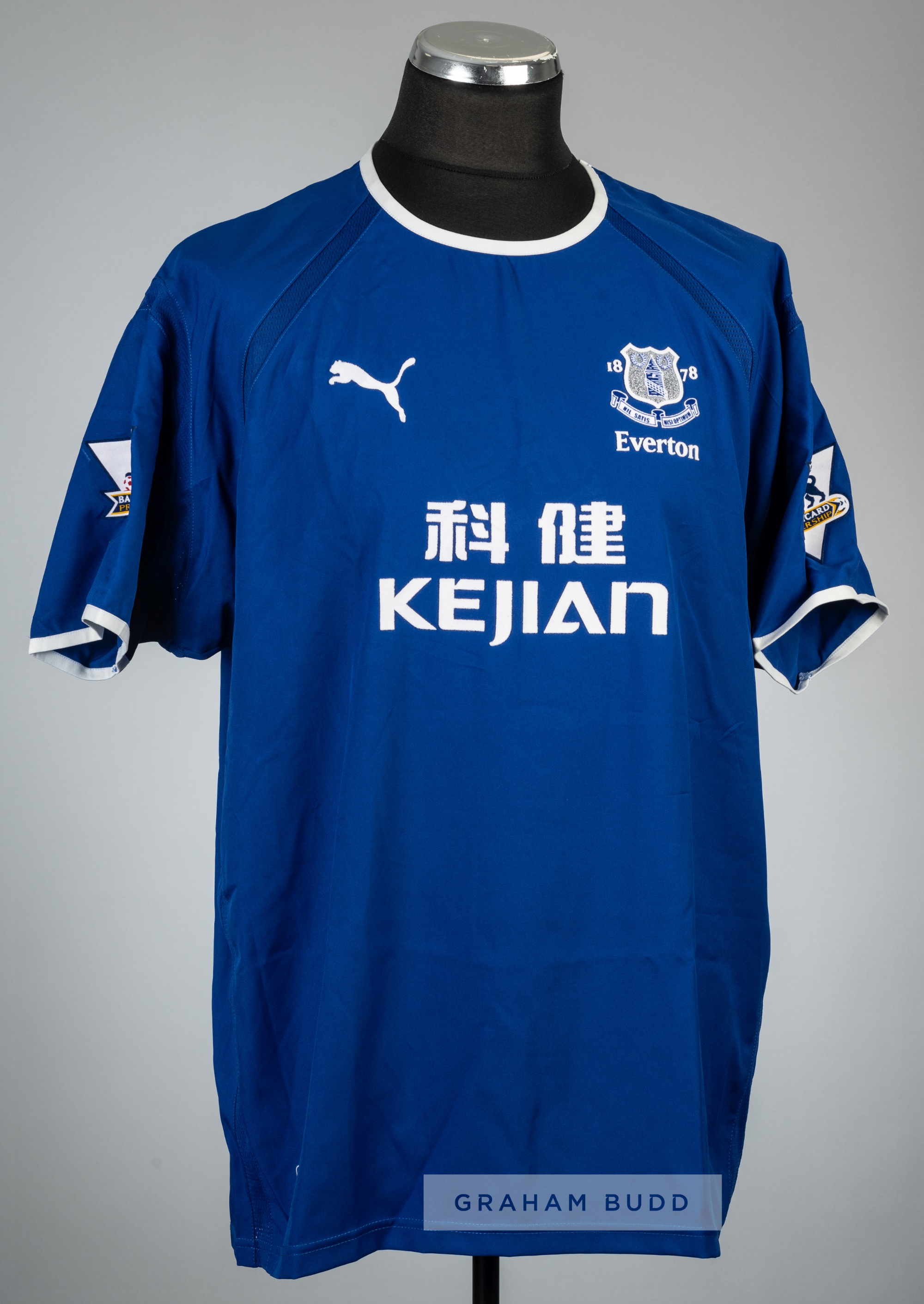 Wayne Rooney blue Everton no.18 125th anniversary home jersey, season 2003-04, Puma, short-sleeved - Image 2 of 2