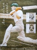 Cricket – Don Bradman widely recognised as the greatest cricketer of all time signed poster, used to