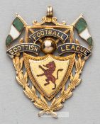 Scottish Football League championship winner's medal awarded to Celtic FC's Peter Somers, 1906,