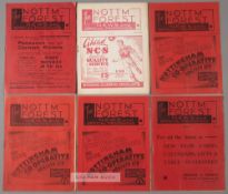 Six Nottingham Forest 1930s home programmes, F.L. Division Two unless otherwise stated, Norwich
