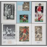 Collection of Arsenal F.C. player autographs, comprising two folders and scrapbook featuring Arsenal
