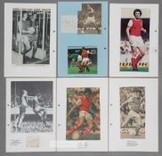 Collection of Arsenal F.C. player autographs, comprising two folders and scrapbook featuring Arsenal