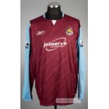 James Collins claret and blue West Ham United no.19 home jersey, season 2006-07, Reebok, long-