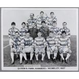 QUEENS PARK RANGERS 1967 LEAGUE CUP WINNERS FULLY AUTOGRAPHED TEAM PHOTOGRAPH The 1967 Football