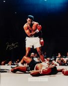 MUHAMMAD ALI / CASSIUS CLAY v SONNY LISTON – LEWISTON MAINE 25th MAY 1965 SIGNED PHOTOGRAPH The