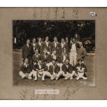 England M.C.C. cricket tour to South Africa b & w signed team photograph 1930-31, featuring the