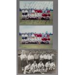 Signed England team colour photography, circa early 1960s, 3.5 by 5in. featuring England team